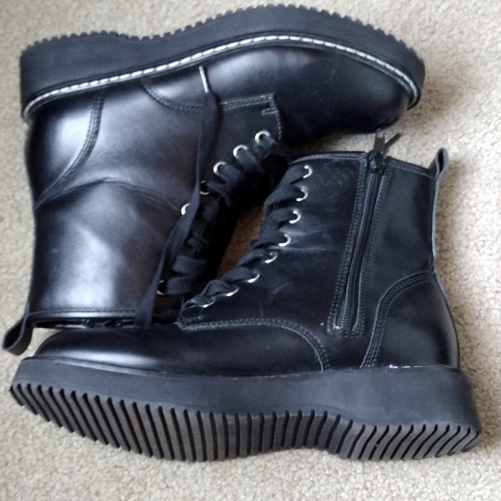 Madden girl black faux leather boot